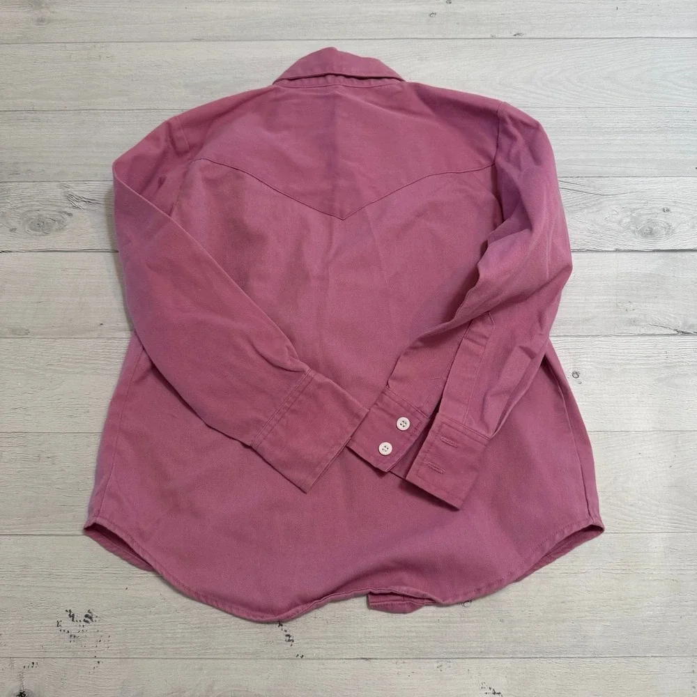 Vintage‎ wrangler kids pink button down shirt size 6